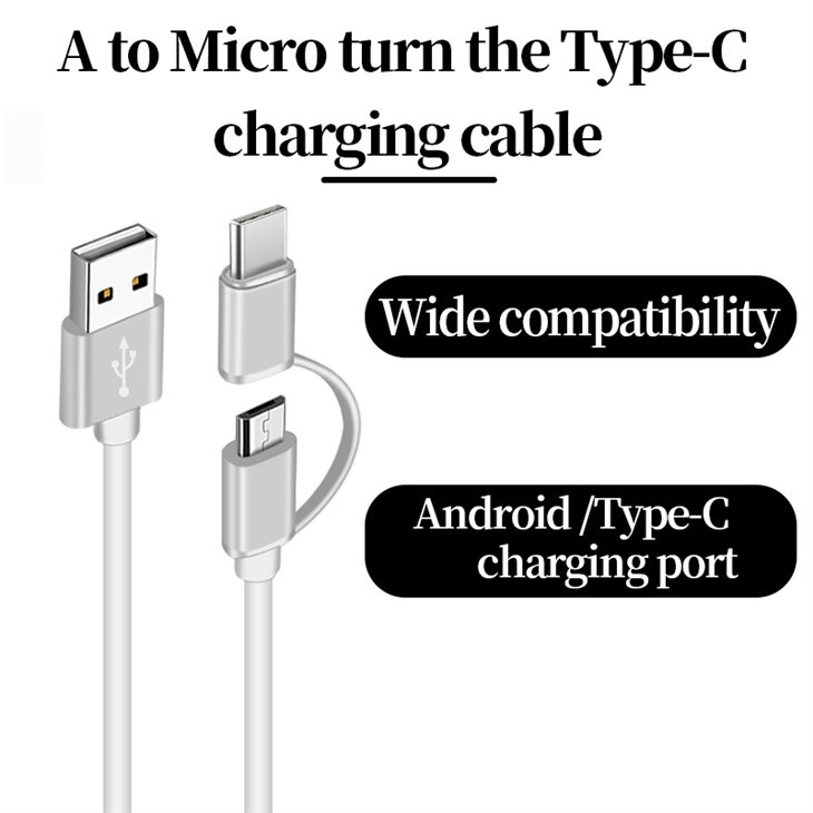 A Kepada Mikro Putar Kabel Pengecas Jenis-C